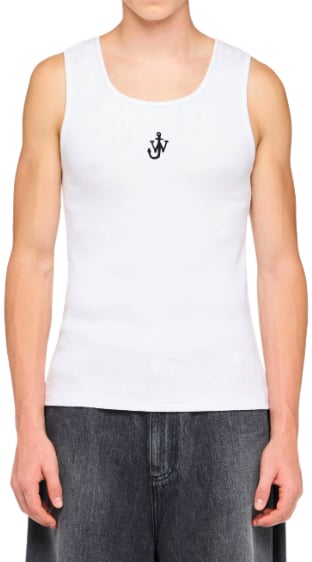 J.W. Anderson Anchor Embroidery Vest White Wit