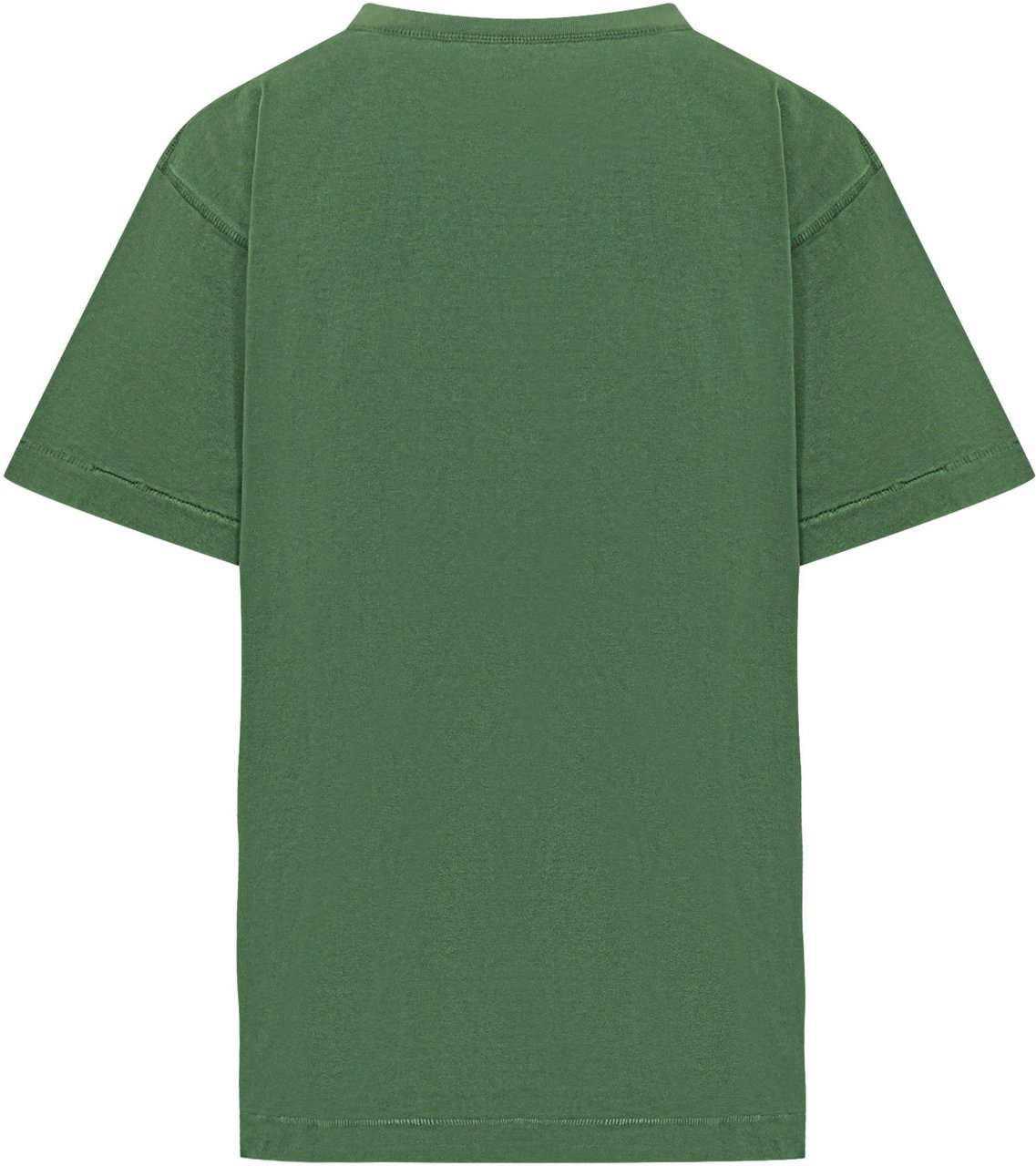 J.W. Anderson T-Shirt Circular con Logo Stampato Donkergroen