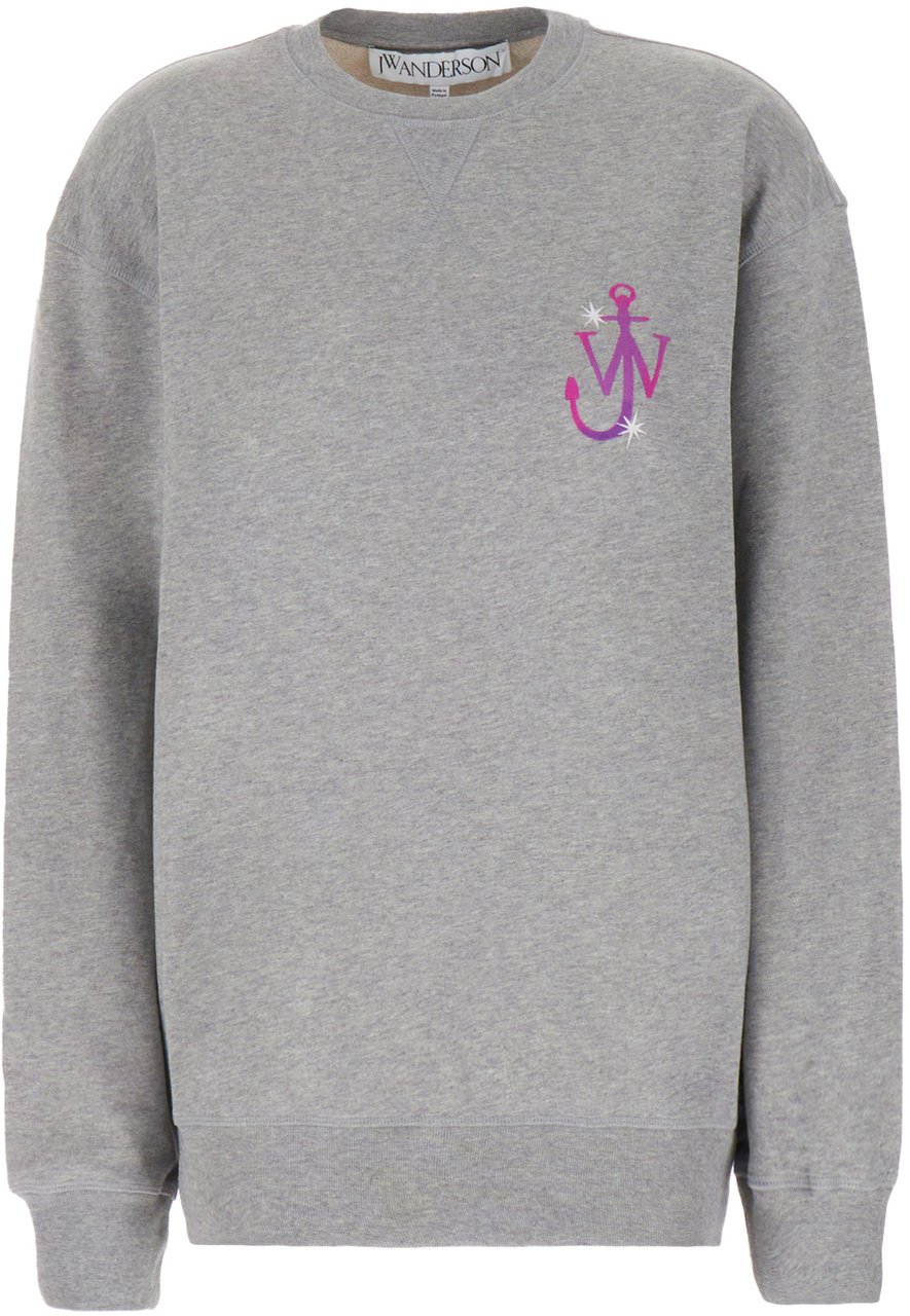J.W. Anderson J.W. Anderson Melange grey cotton oversize sweatshirt Grijs
