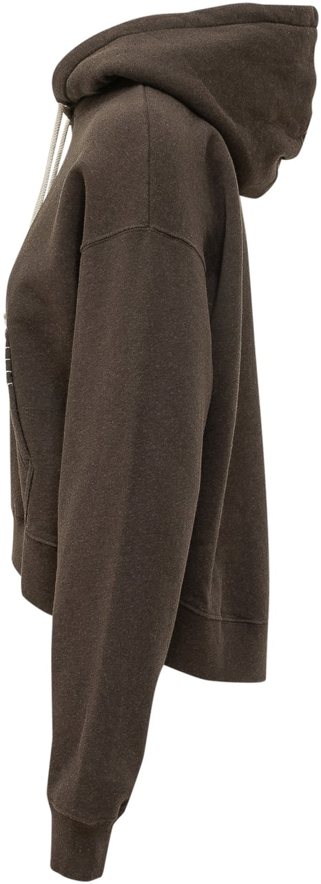 J.W. Anderson Felpa Curved Hem con Cappuccio Bruin