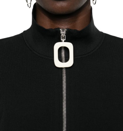 J.W. Anderson Fitted Zip Up Cardigan Black Zwart