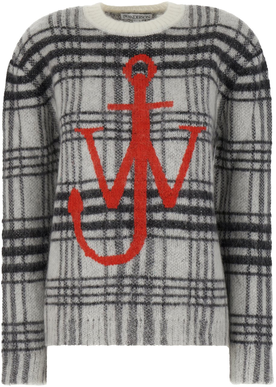 J.W. Anderson J.W. Anderson Embroidered nylon blend oversize sweater Divers