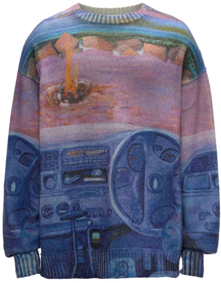 J.W. Anderson Printed Jumper Cornflower Blue Blauw