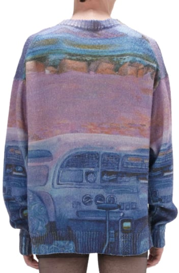 J.W. Anderson Printed Jumper Cornflower Blue Blauw