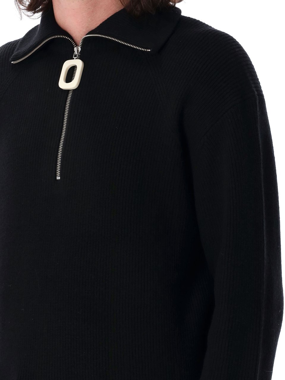 J.W. Anderson Half Zip Knit Nero Zwart