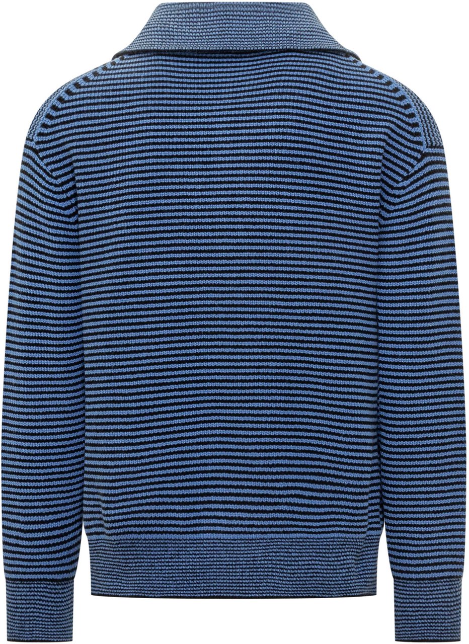 J.W. Anderson Maglia Zip a Righe J.W Anderson Blauw