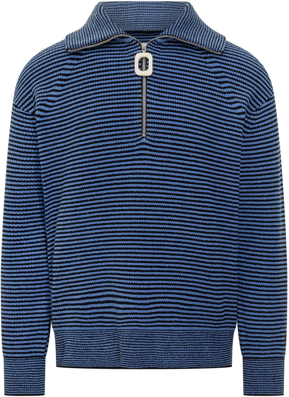 J.W. Anderson Maglia Zip a Righe J.W Anderson Blauw