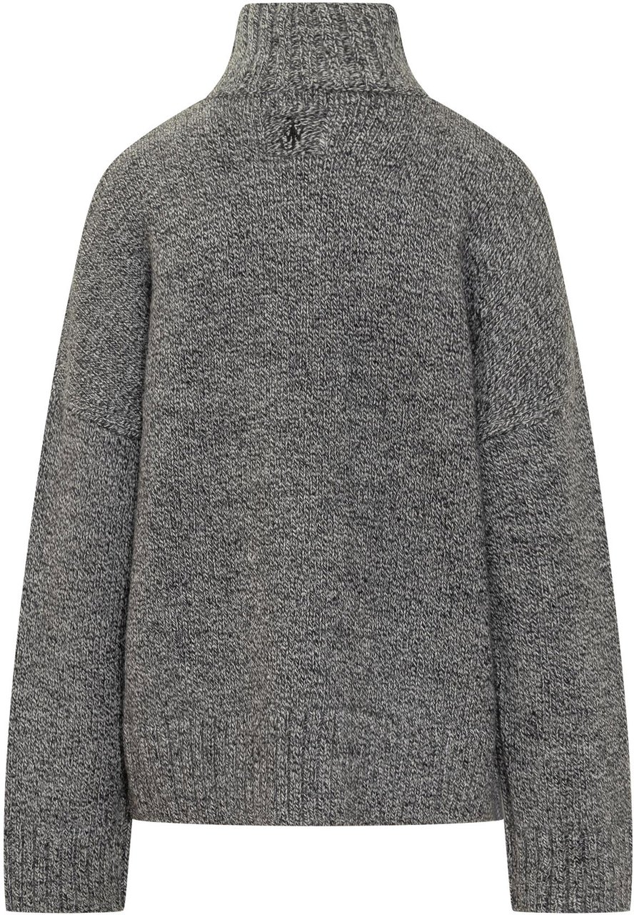 J.W. Anderson JW Anderson maglione con tasca in pelle Donkergrijs