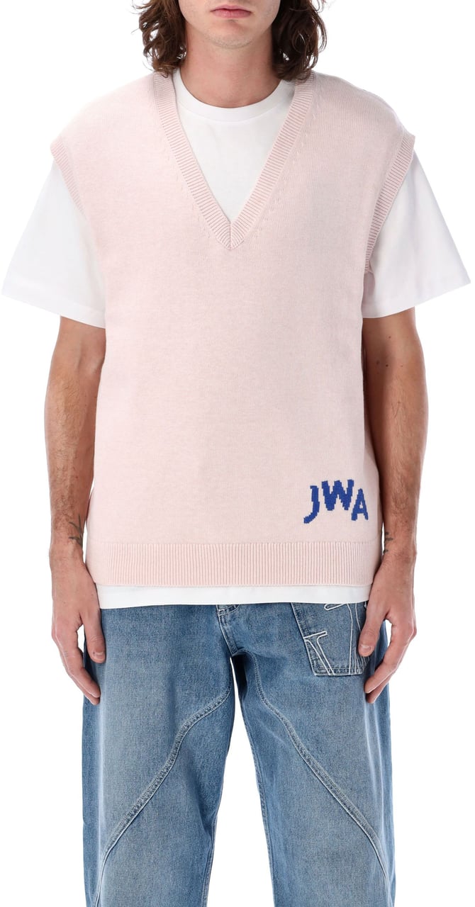 J.W. Anderson V Neck Knit Rosa Roze