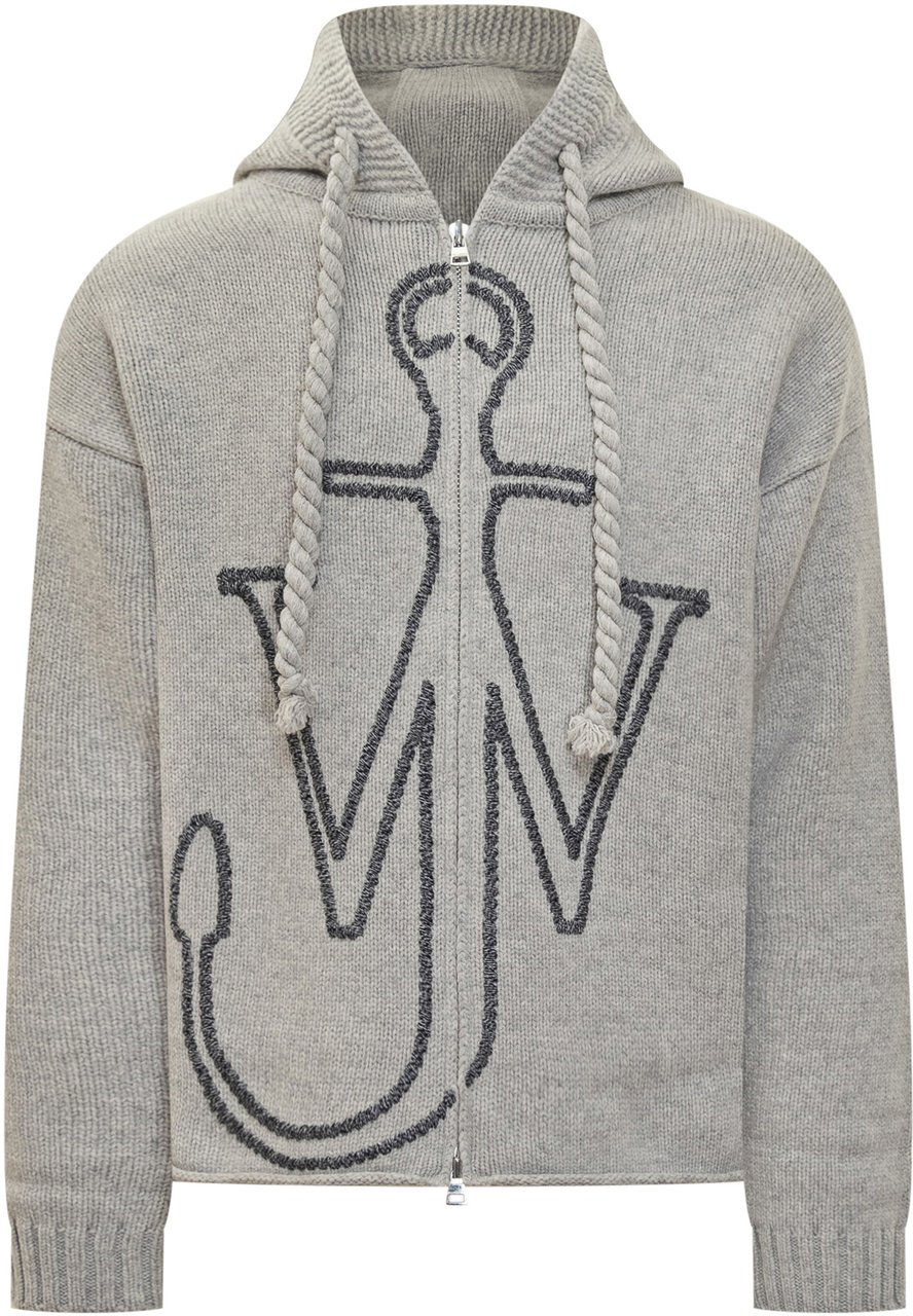 J.W. Anderson Felpa con Cappuccio e Log Ricamato J.W Anderson Lichtgrijs