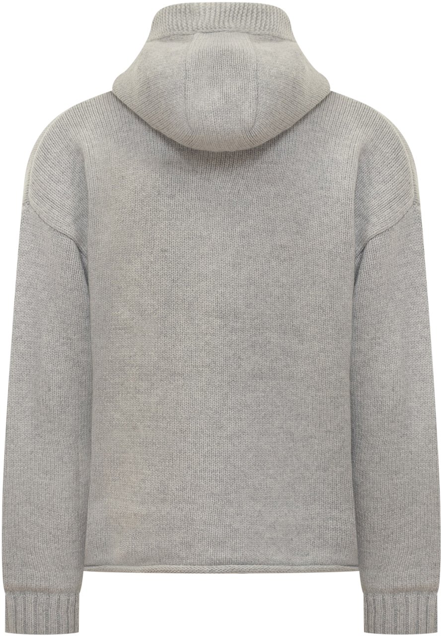 J.W. Anderson Felpa con Cappuccio e Log Ricamato J.W Anderson Lichtgrijs