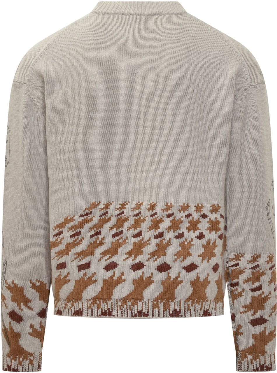 J.W. Anderson Maglia Beige con Stampa Artistica J.W Anderson Grijs