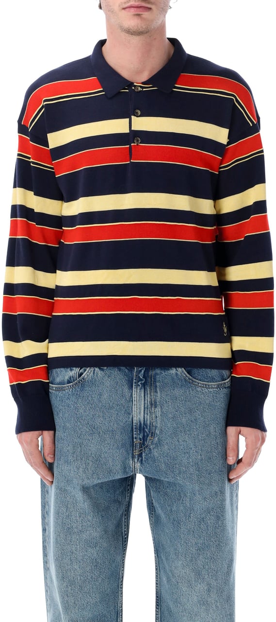 J.W. Anderson JW Anderson striped knitted Rugby polo Blauw