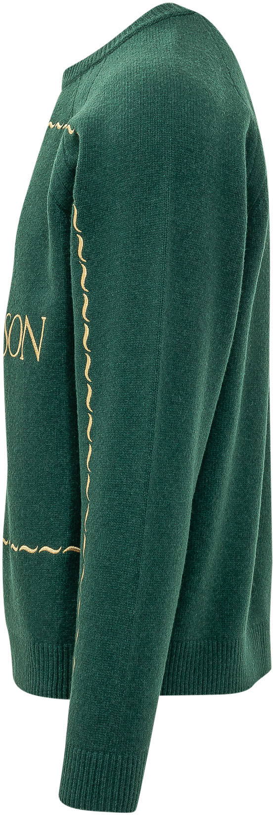 J.W. Anderson Pullover con Ricamo Frontale e Profili Ondulati Donkergroen