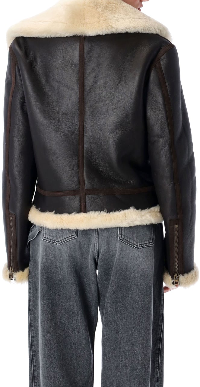 J.W. Anderson Shearling Coat Dark Brown Bruin