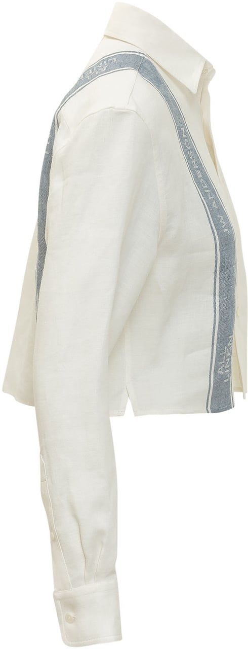 J.W. Anderson Camicia Cropped con Colletto e Banda Laterale Wit