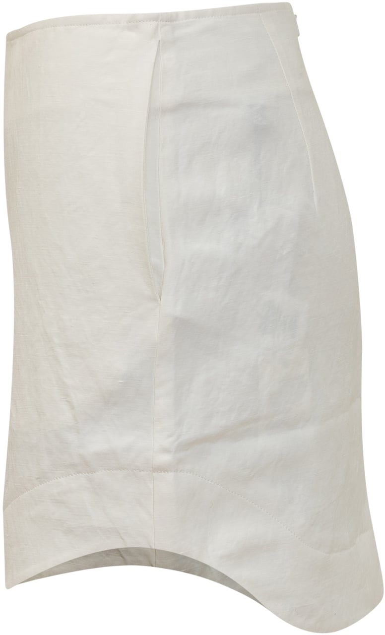 J.W. Anderson Mini Gonna Curved Hem Beige