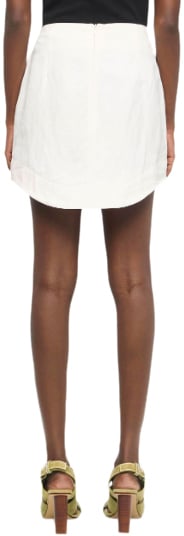 J.W. Anderson Curved Hem Mini Skirt Off White Wit