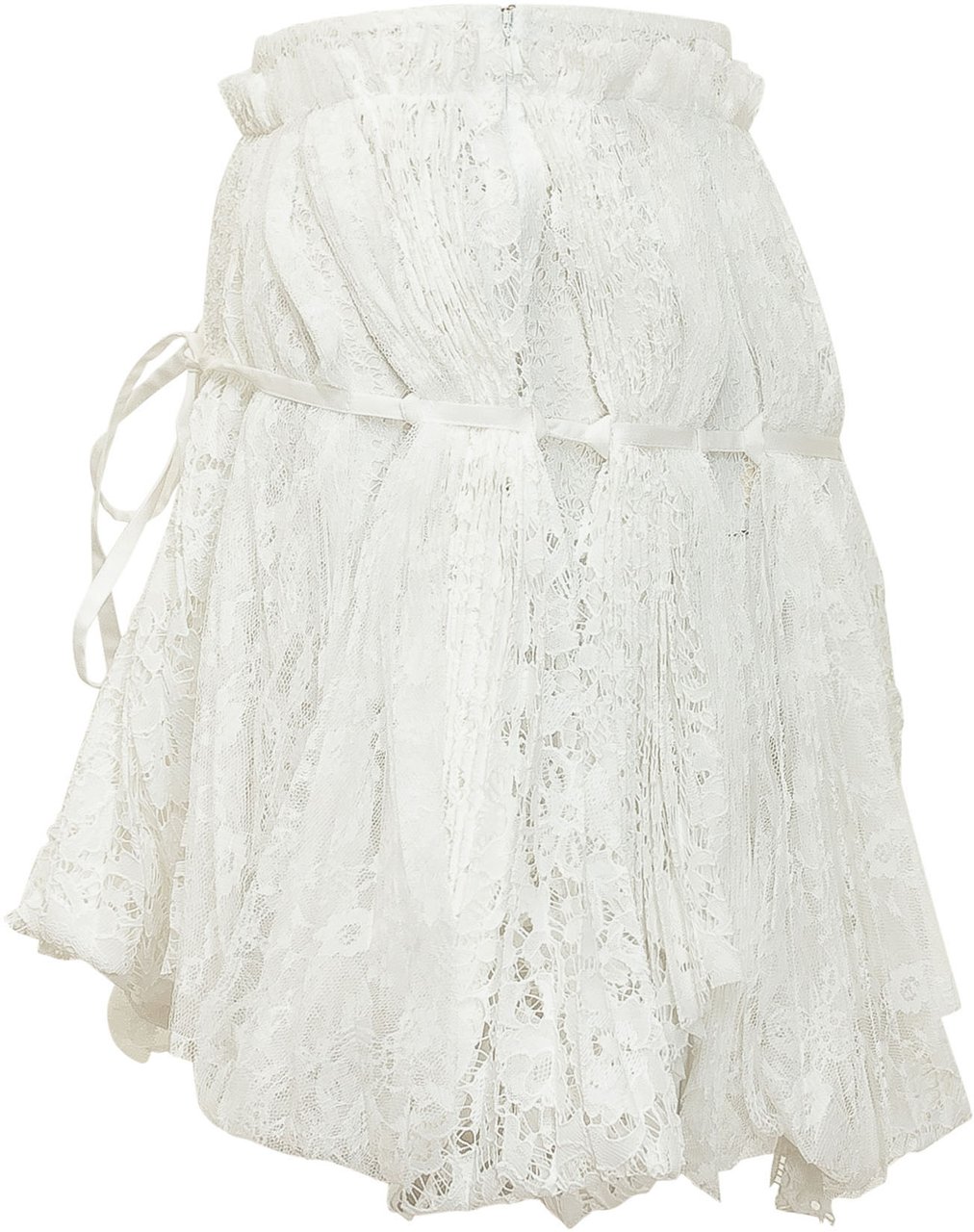 J.W. Anderson Gonna Mini con Pizzo e Cintura Wit