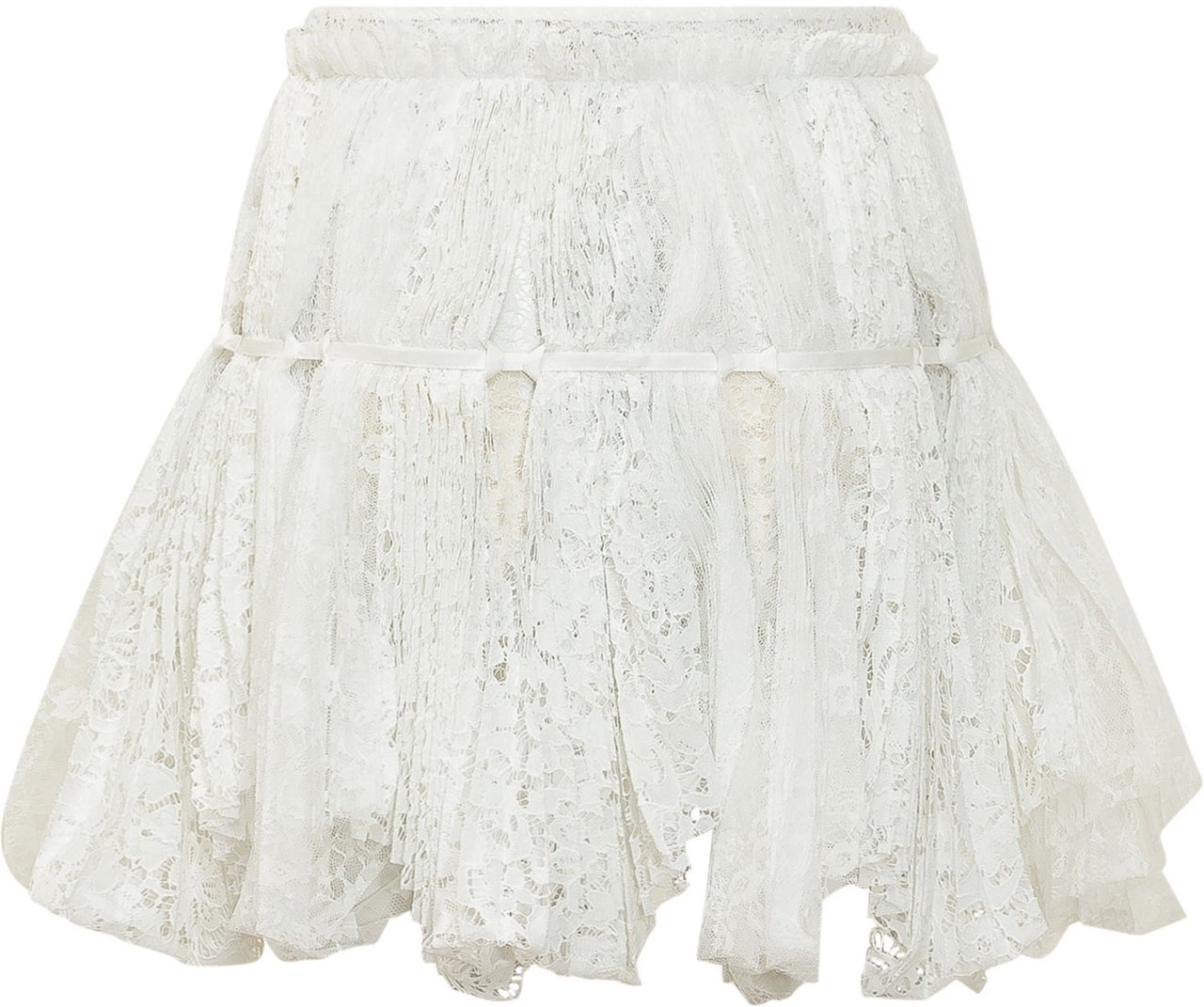 J.W. Anderson Gonna Mini con Pizzo e Cintura Wit
