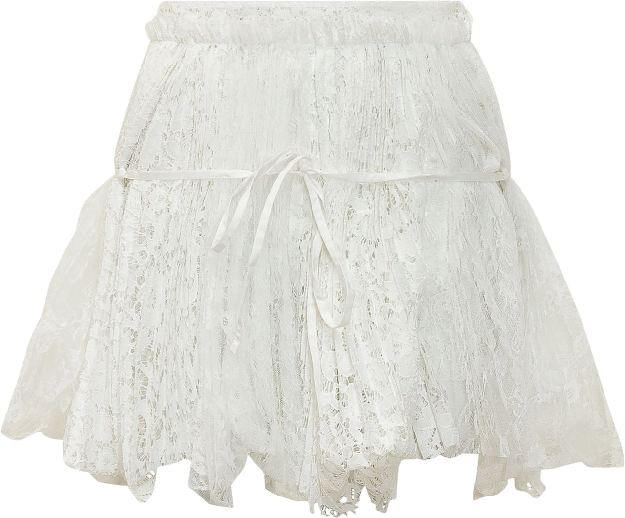 J.W. Anderson Gonna Mini con Pizzo e Cintura Wit