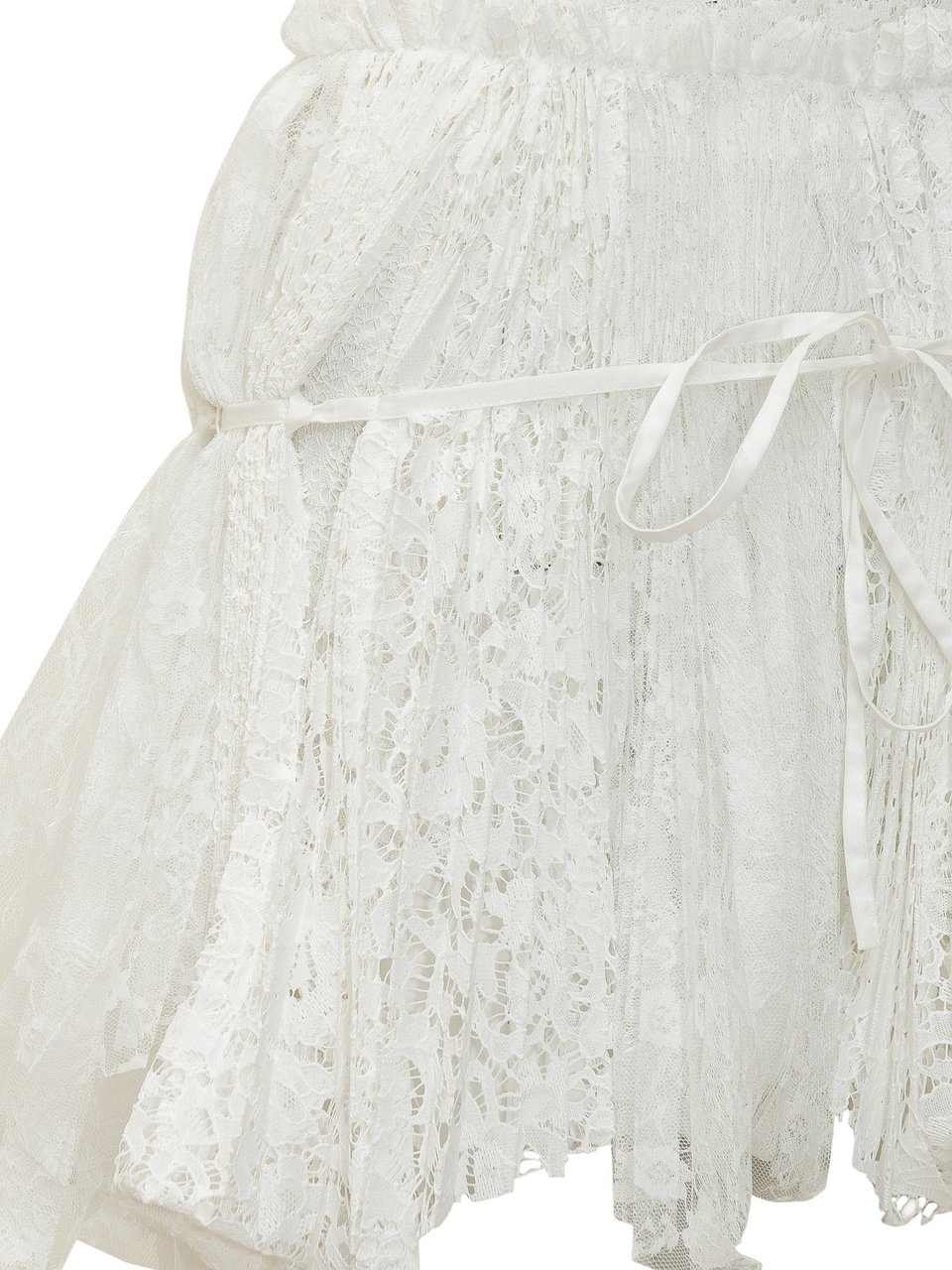 J.W. Anderson Gonna Mini con Pizzo e Cintura Wit