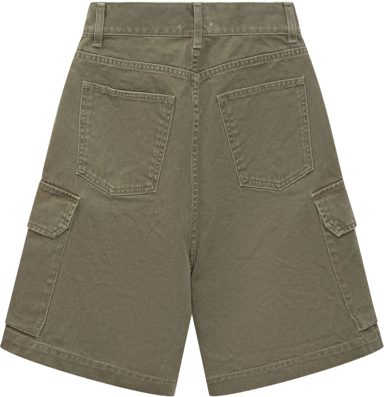 J.W. Anderson Bermuda con Inserti Sagomati e Tasche Cargo Donkergroen