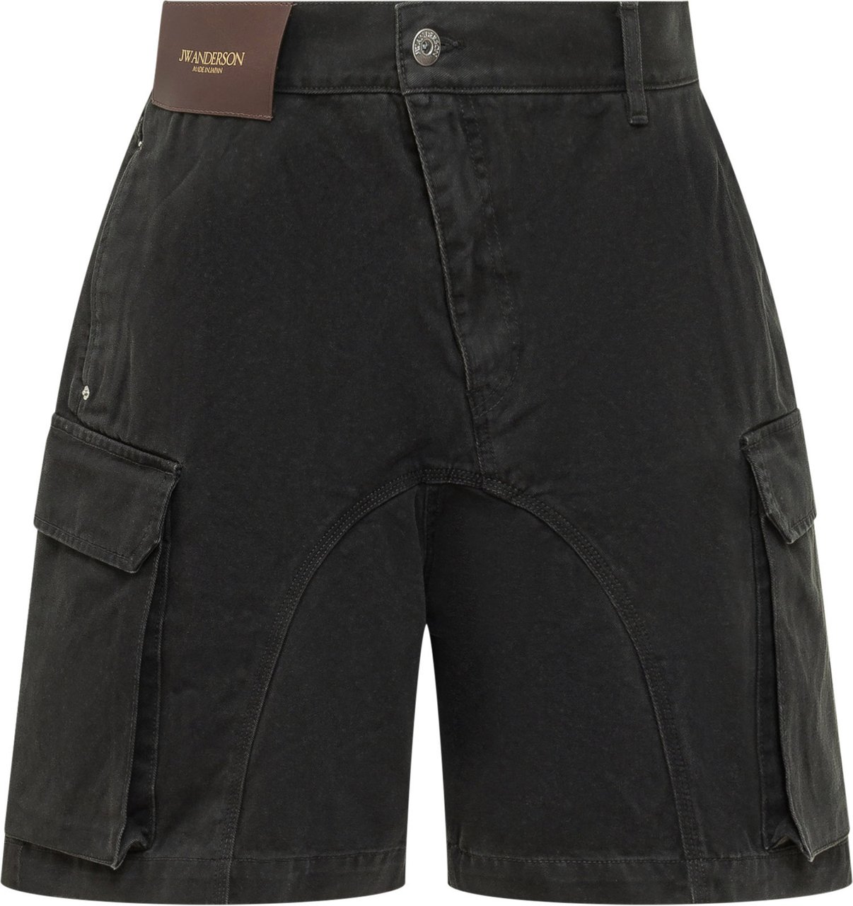 J.W. Anderson Short Twisted Patch con Tasche Cargo Donkergrijs