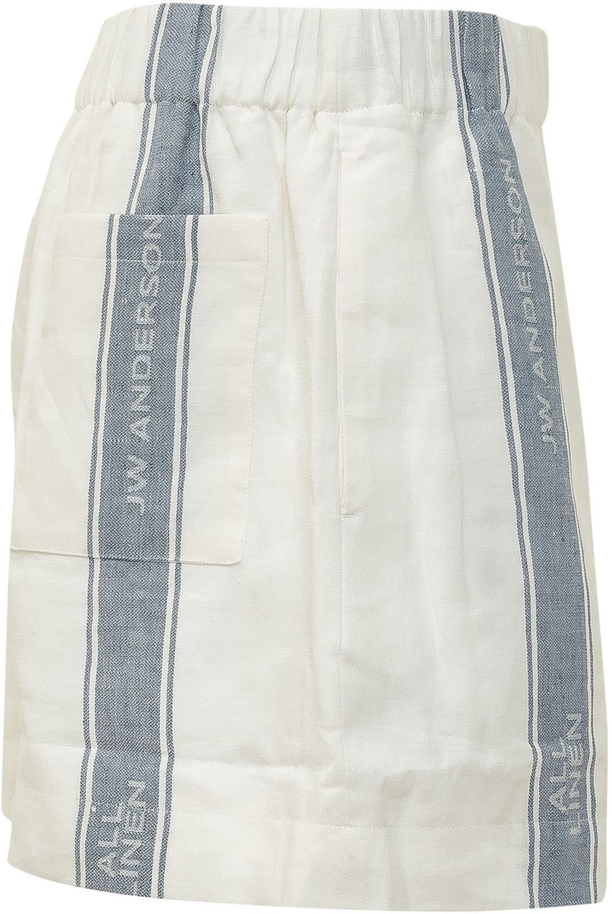 J.W. Anderson Shorts con Fascia Laterale con Logo Wit