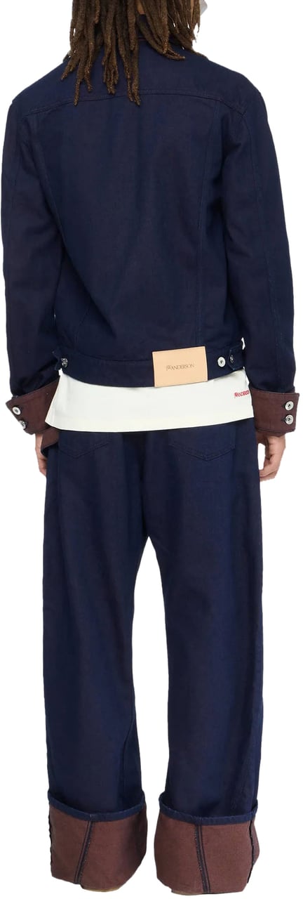 J.W. Anderson TURN UP CUFF DENIM JACKET Blauw