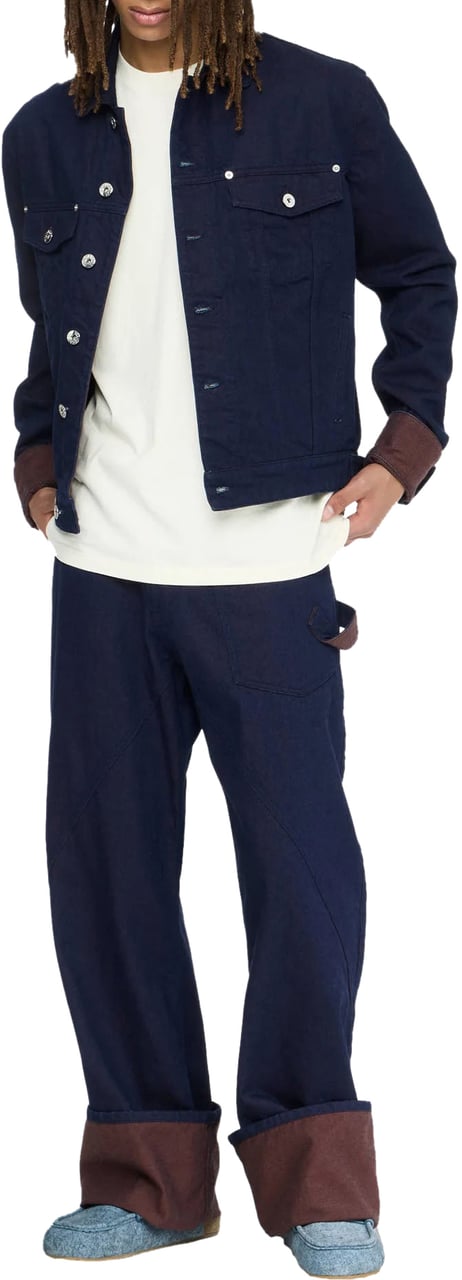 J.W. Anderson TURN UP CUFF DENIM JACKET Blauw
