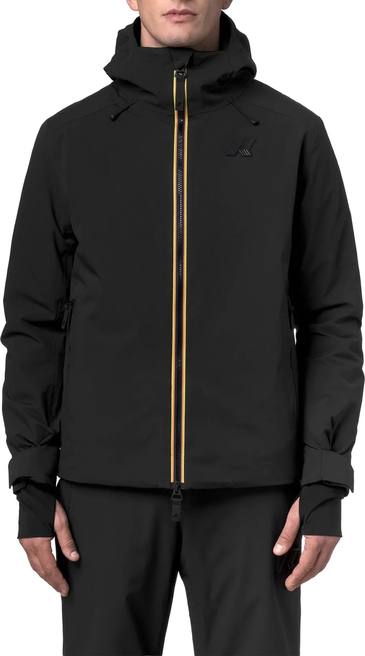 K-WAY Black Lesarcs 2L Twill Hooded Jacket Zwart