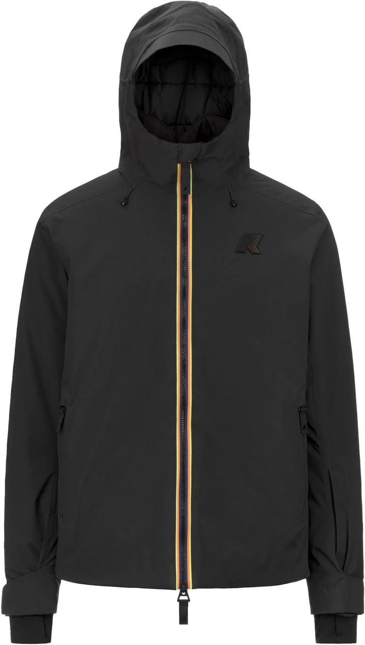 K-WAY Black Lesarcs 2L Twill Hooded Jacket Zwart