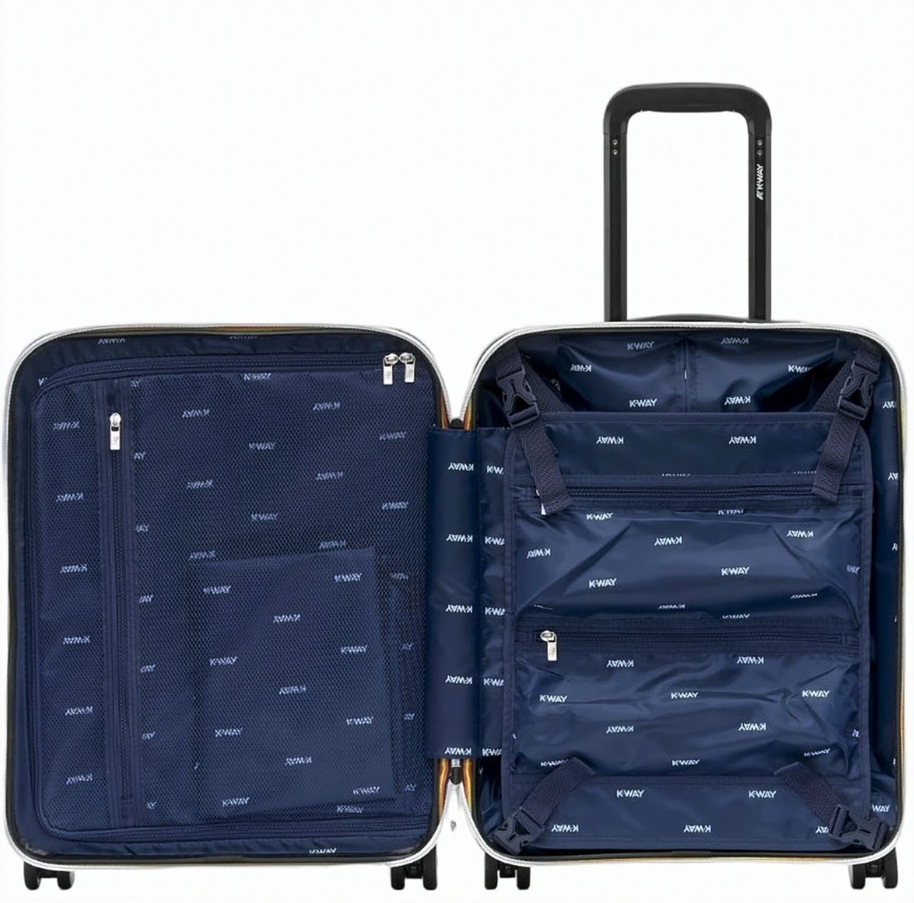 K-WAY Eudoxie Logo Polycarbonate Carry On Luggage Grijs