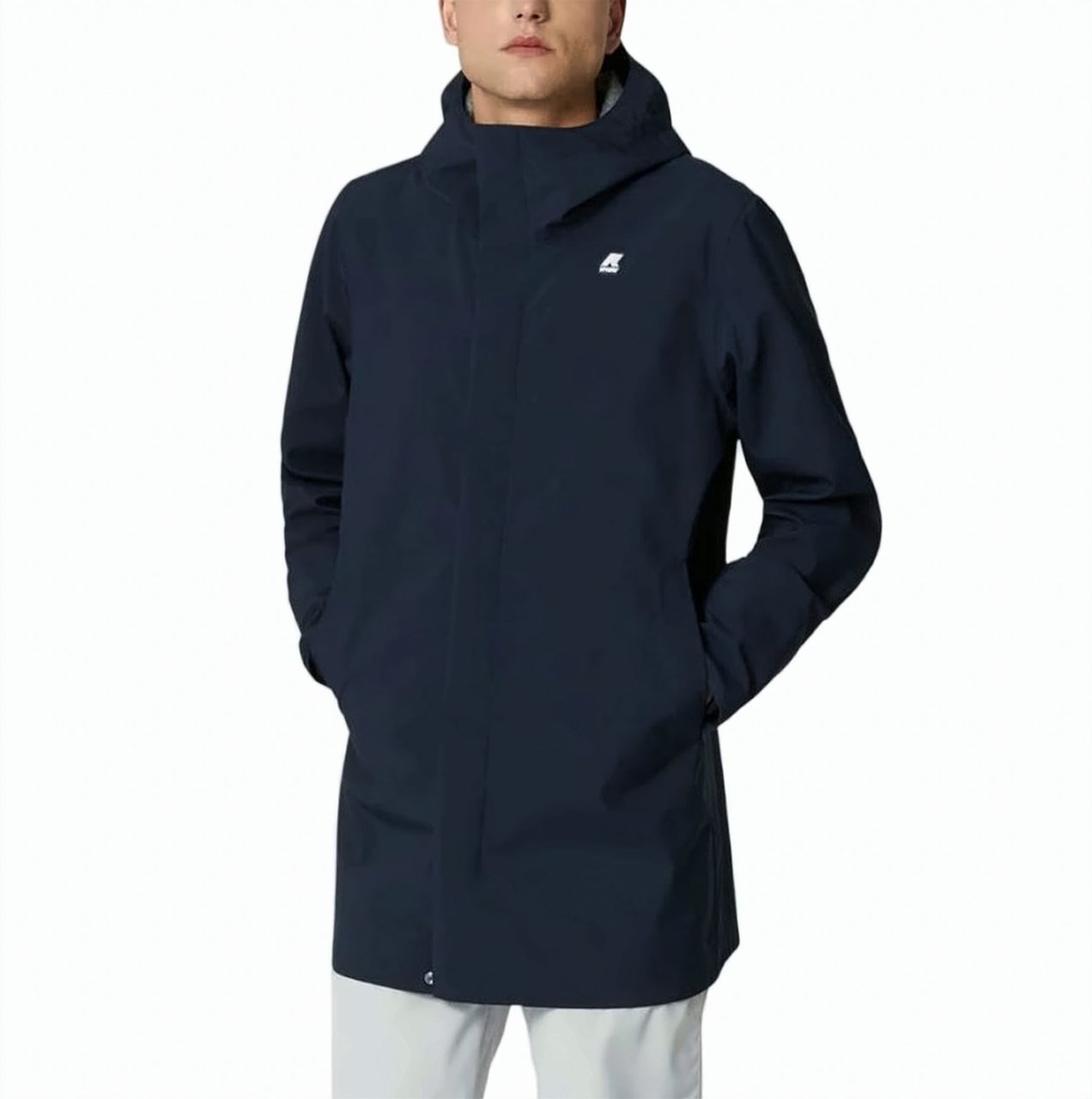 K-WAY Tommy Bonded Jersey Hooded Jacket Zwart