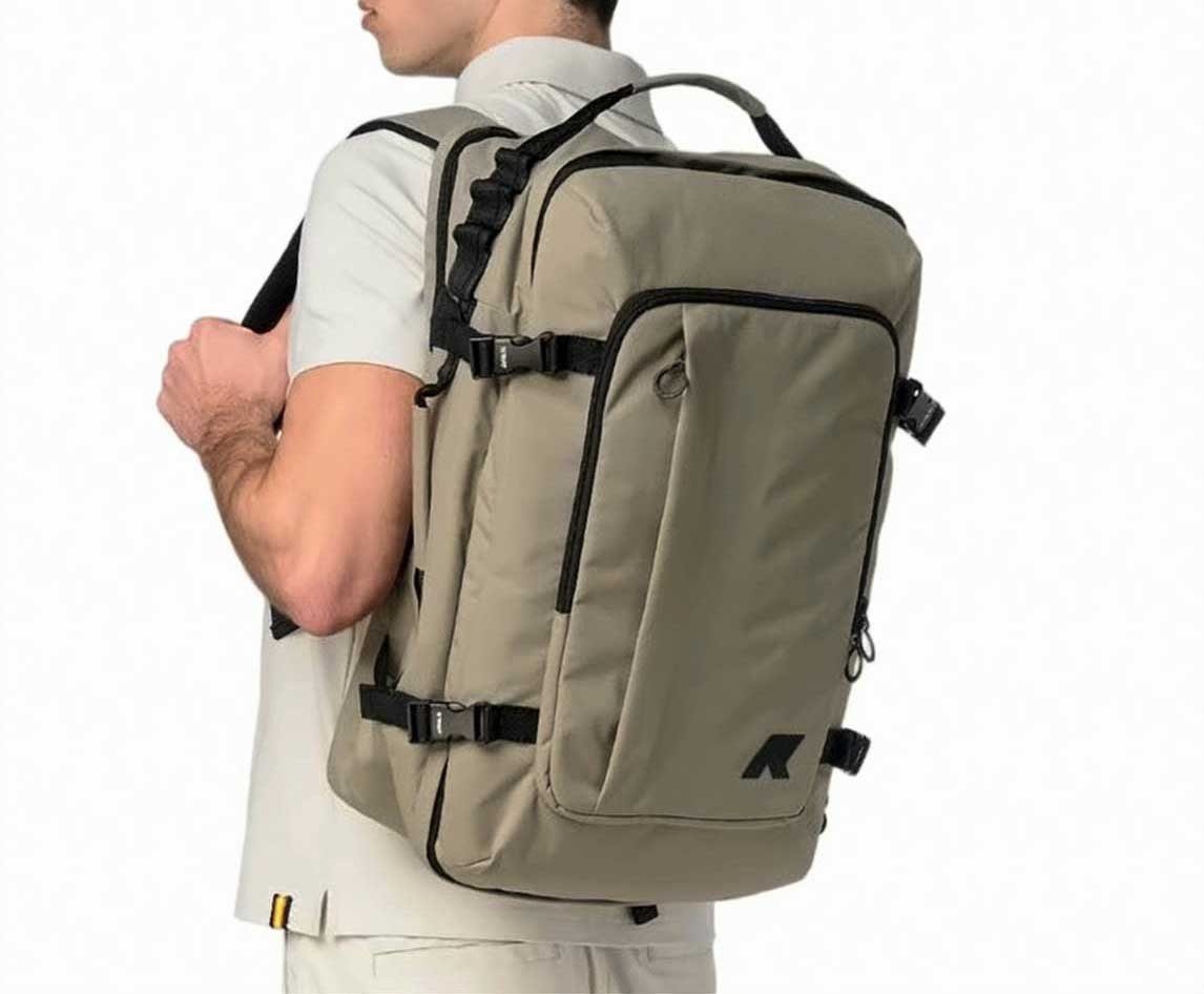 K-WAY Salome Nylon Utility Backpack Bruin