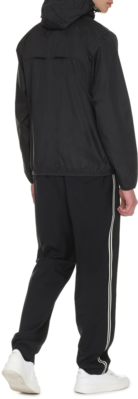 K-WAY Claude Hooded nylon jacket Zwart