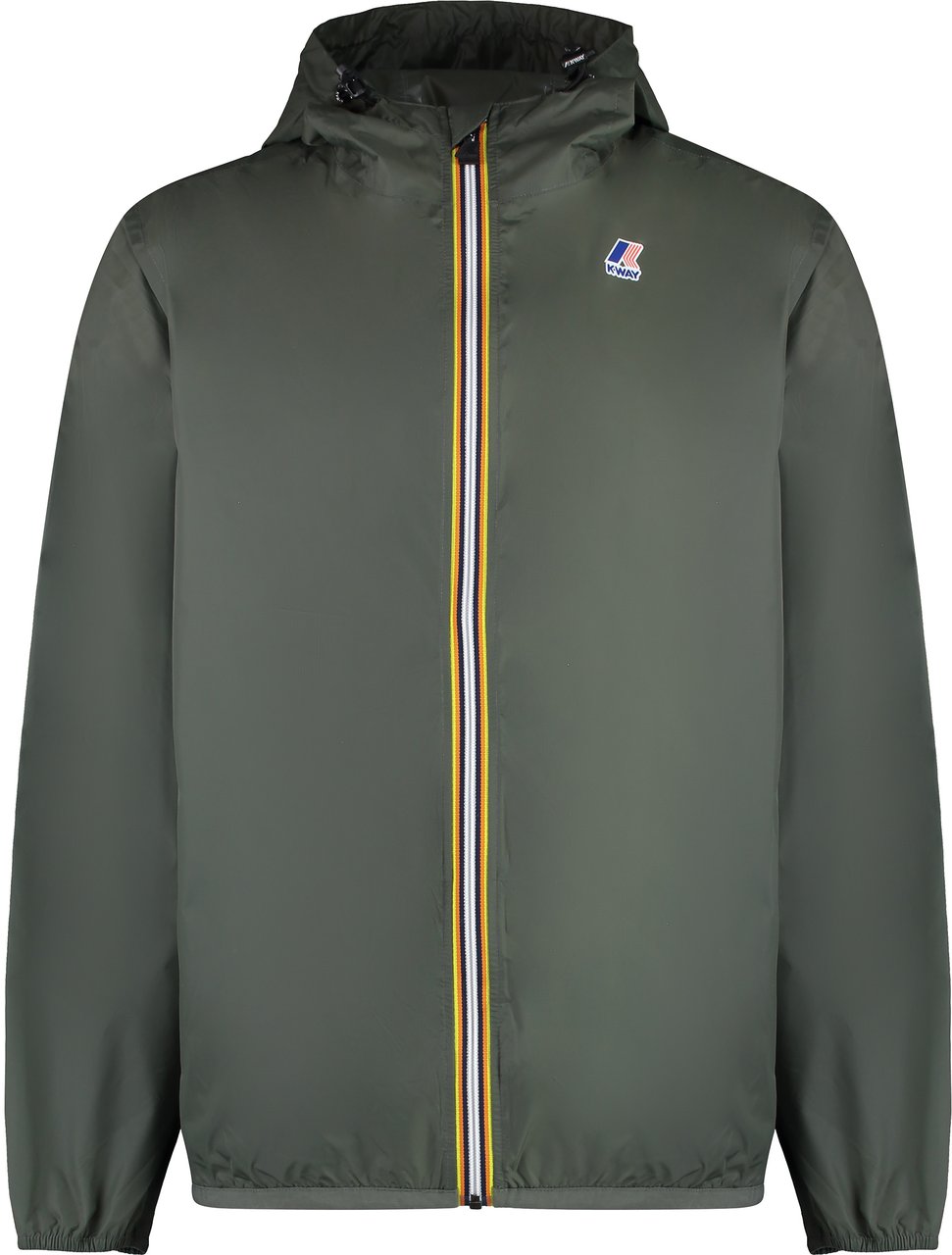 K-WAY Claude Hooded nylon jacket Groen