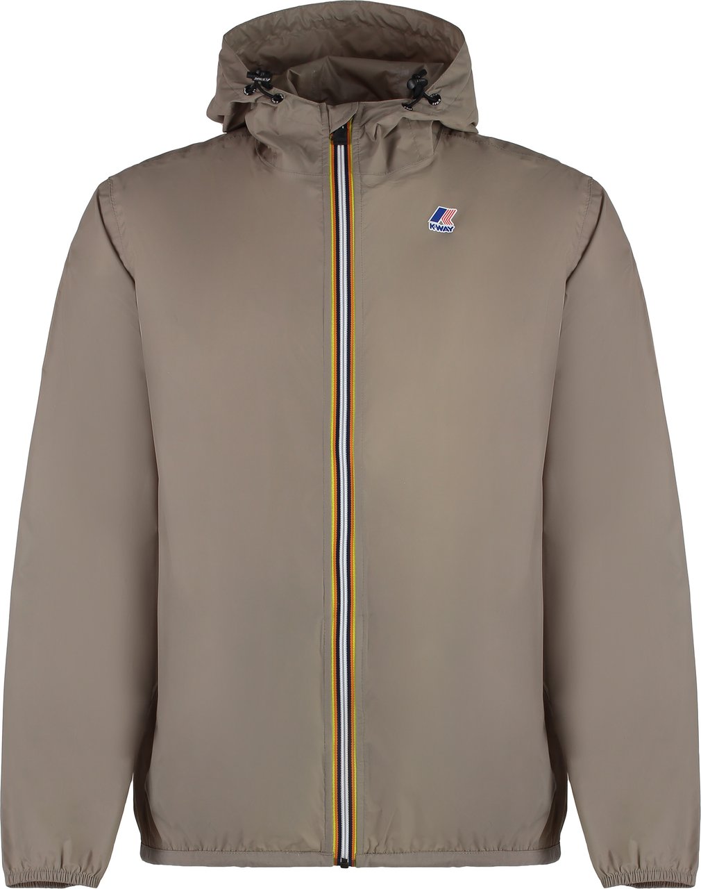K-WAY Claude Hooded nylon jacket Beige