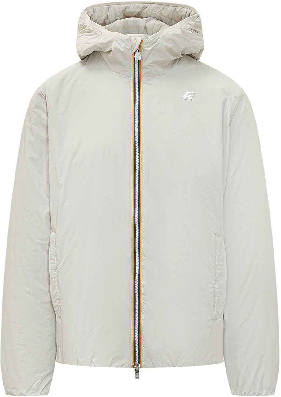 K-WAY Giacca con Cappuccio e Zip Frontale Wit
