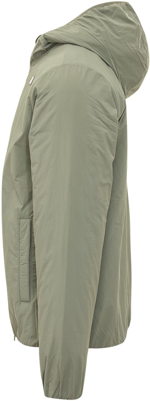 K-WAY Giacca con Cappuccio e Zip Frontale Lime