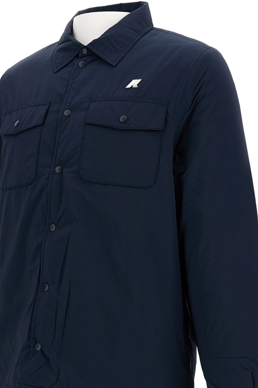 K-WAY Blue Umbert Nylon Shirt Blauw