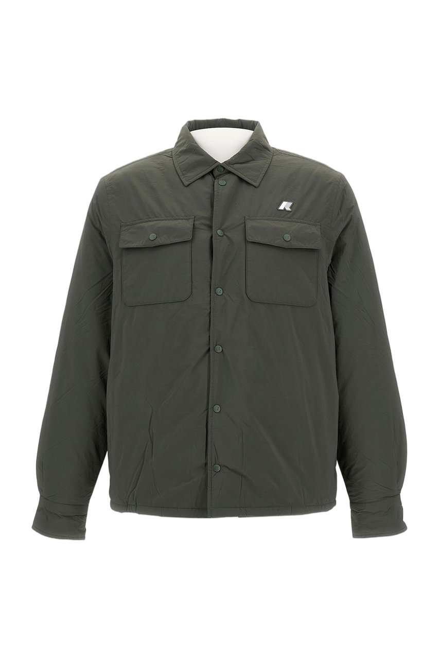 K-WAY Olive Green Umbert Nylon Jacket Groen