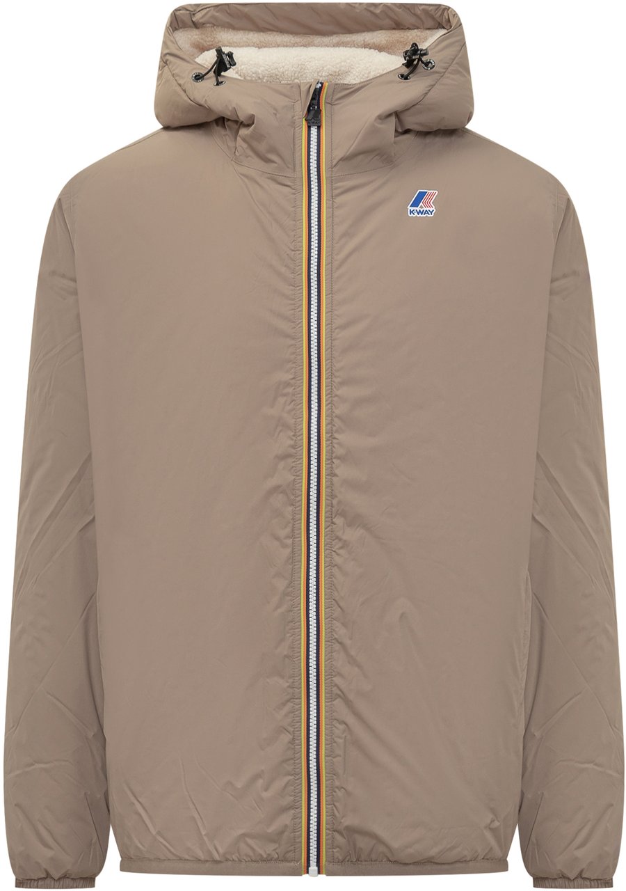 K-WAY K-Way Giacca Beige con Cappuccio e Fodera Beige