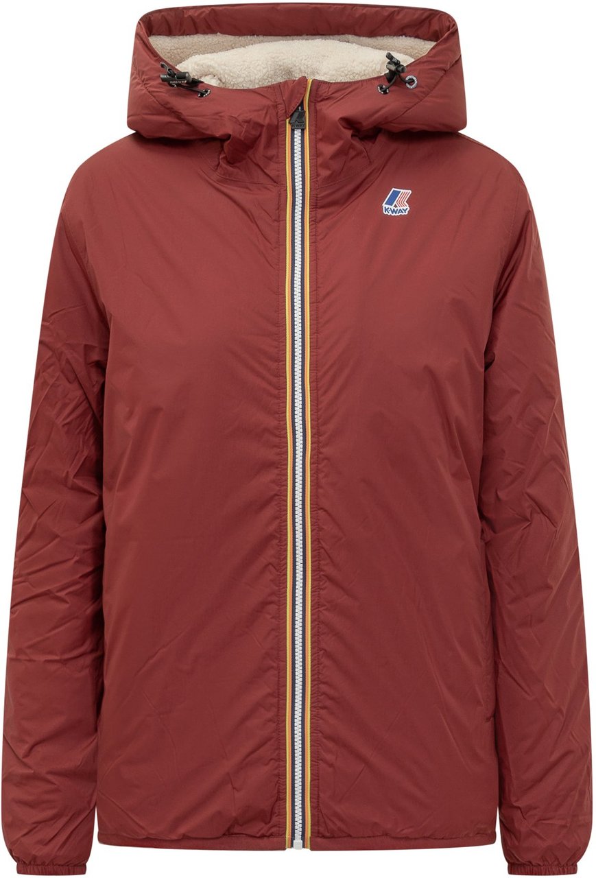 K-WAY K-Way Giacca con Cappuccio e Interno in Sherpa Rood