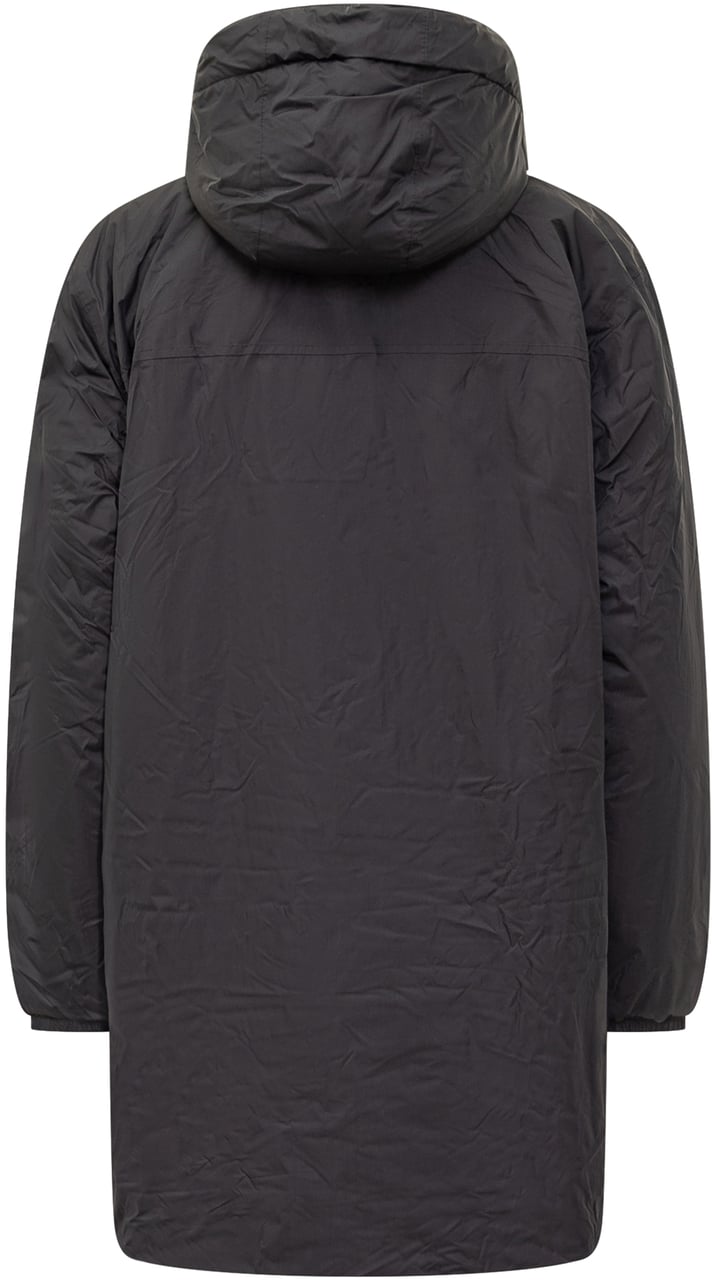 K-WAY Parka Lungo con Fodera in Pelliccia Sintetica K-Way Zwart