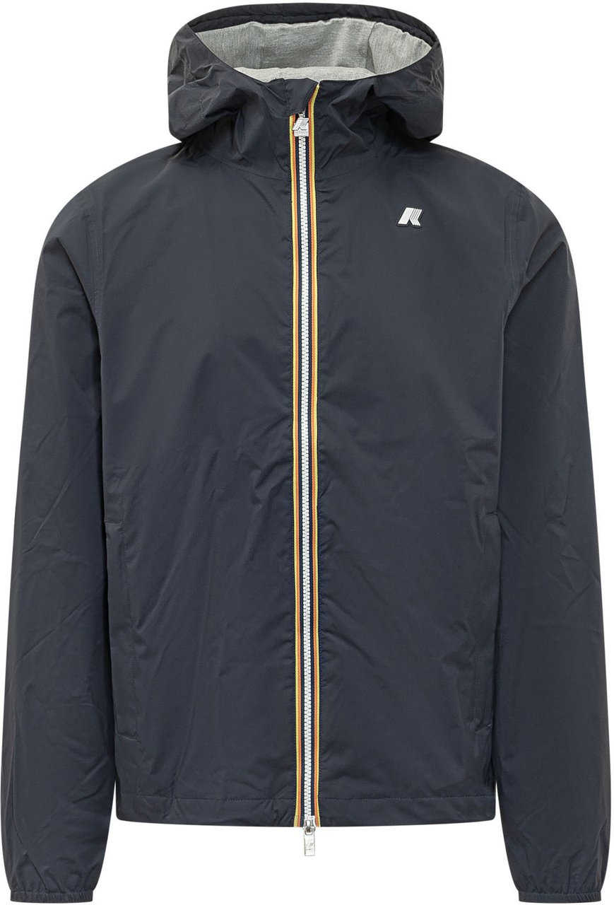 K-WAY Giacca Stretch con Cappuccio e Zip Navy
