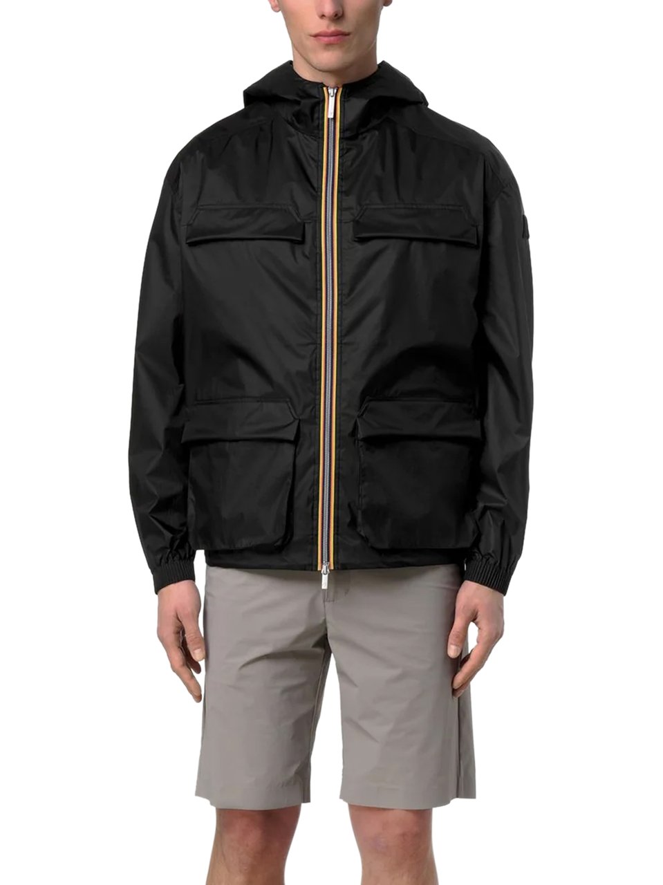 K-WAY Lightweight Matte Finish Jacket with Hood Zwart