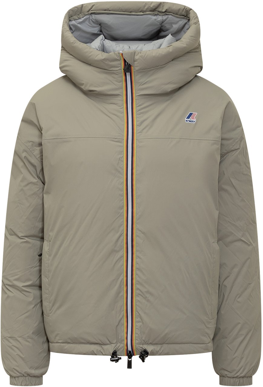 K-WAY Piumino con Cappuccio Beige K-Way Groen