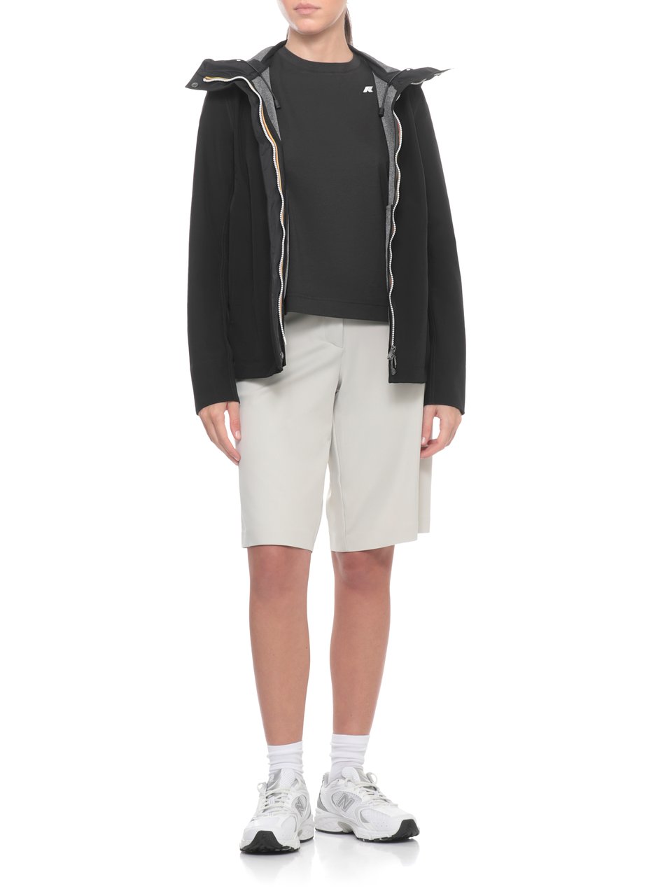 K-WAY Black Madalina Hooded Jersey Jacket Zwart